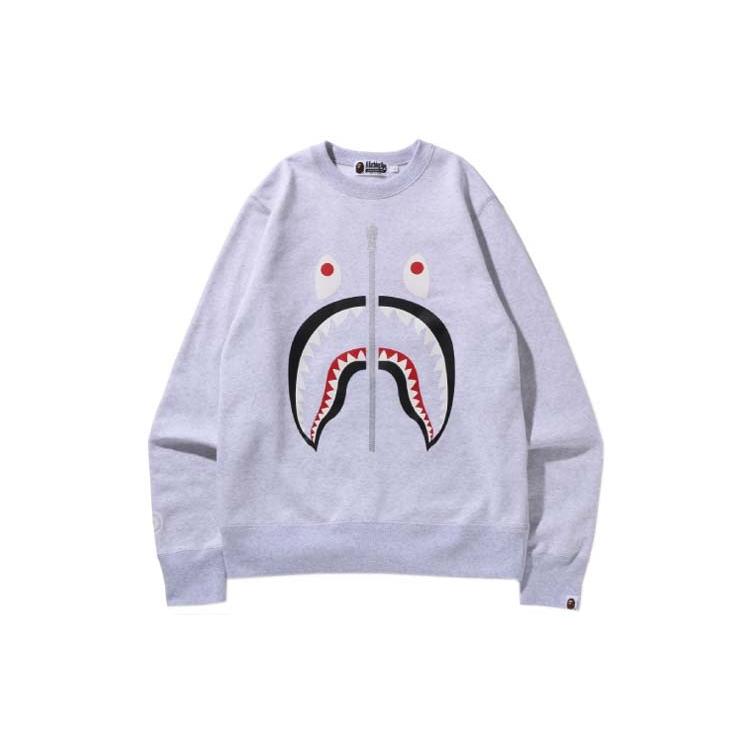 Bape Shark Metal Zip Crewneck 0ZXSWM113013I