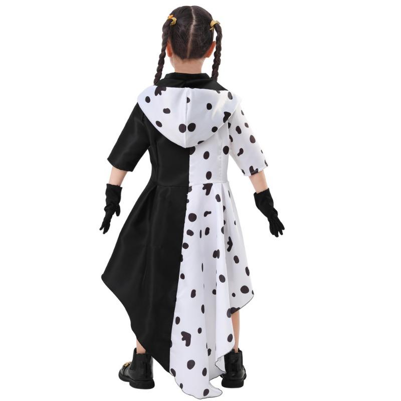 Schwarz-weißes Hexen-Kuila-Deville-Kleid Bühnenauftritt-Anzug
