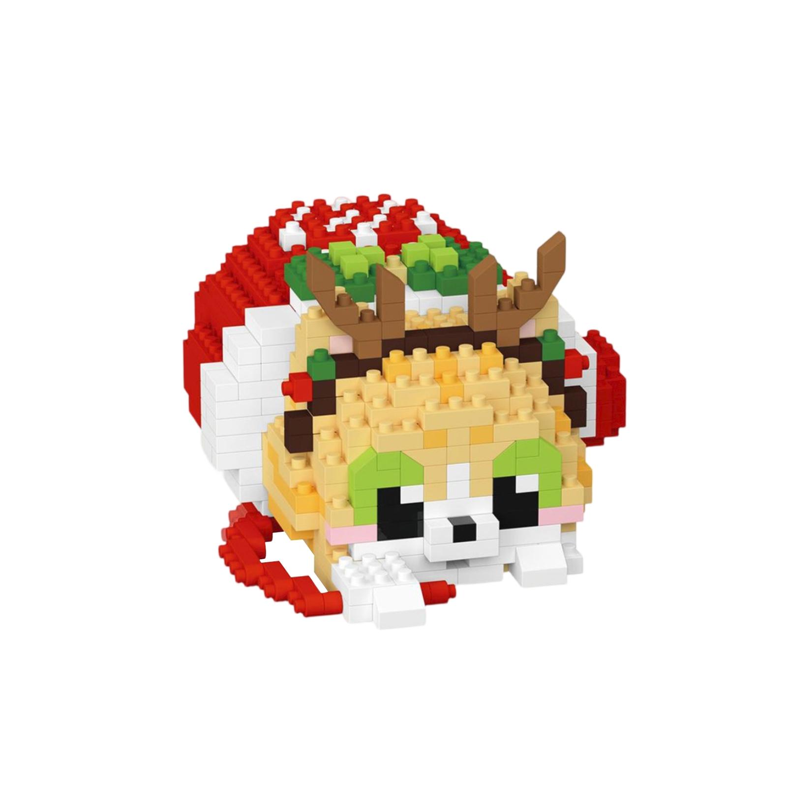 

Рождественская подарочная коробка, мультяшные куклы, игрушки-конструкторы из мелких деталей One Size