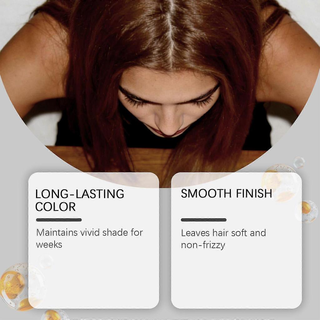 Tinta per Capelli Schiumogena a Base Vegetale a Lunga Durata, Shampoo Tintura per Capelli a Bolle, Con Estratti Erbali per Copertura dei Capelli Bianchi & Trasformazione del Colore a Lunga Durata, Azione Rapida