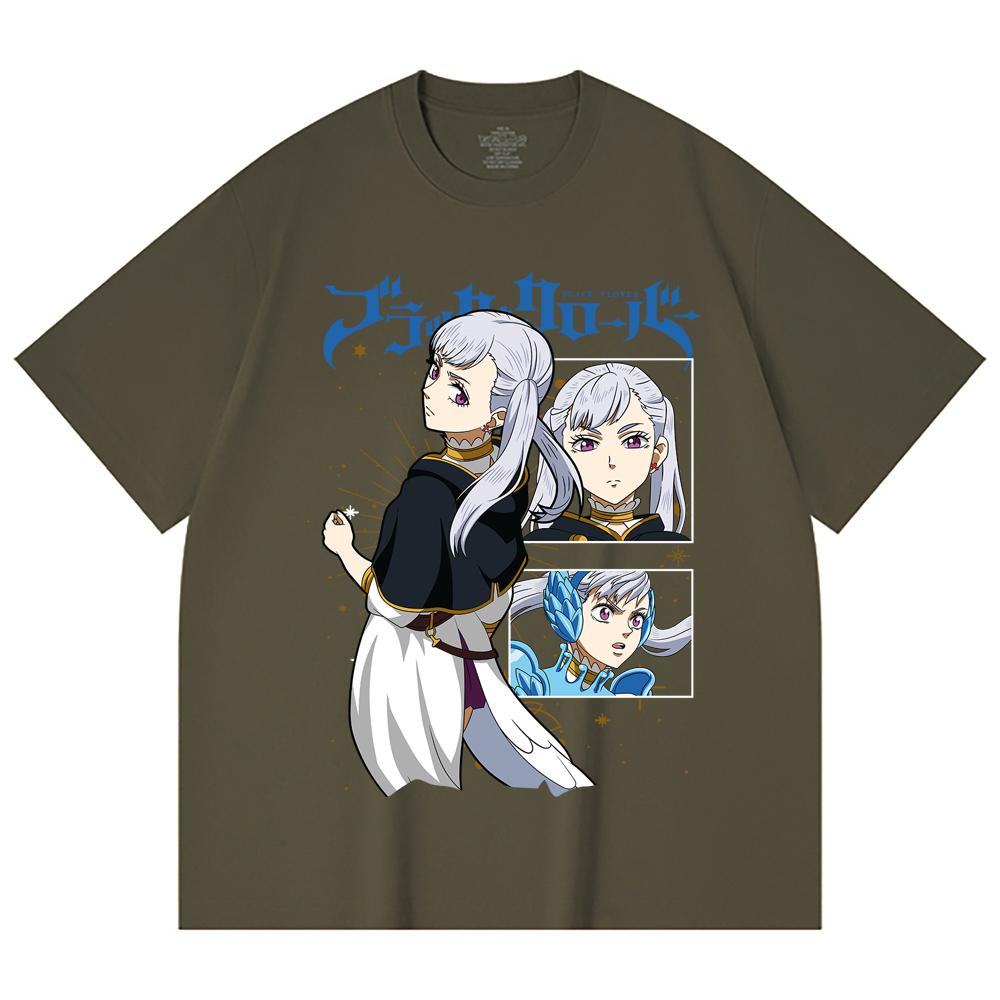 230 Gsm 100% Cotton Black Clover V3 Noelle Print Unisex Heavy Cotton T Shirt