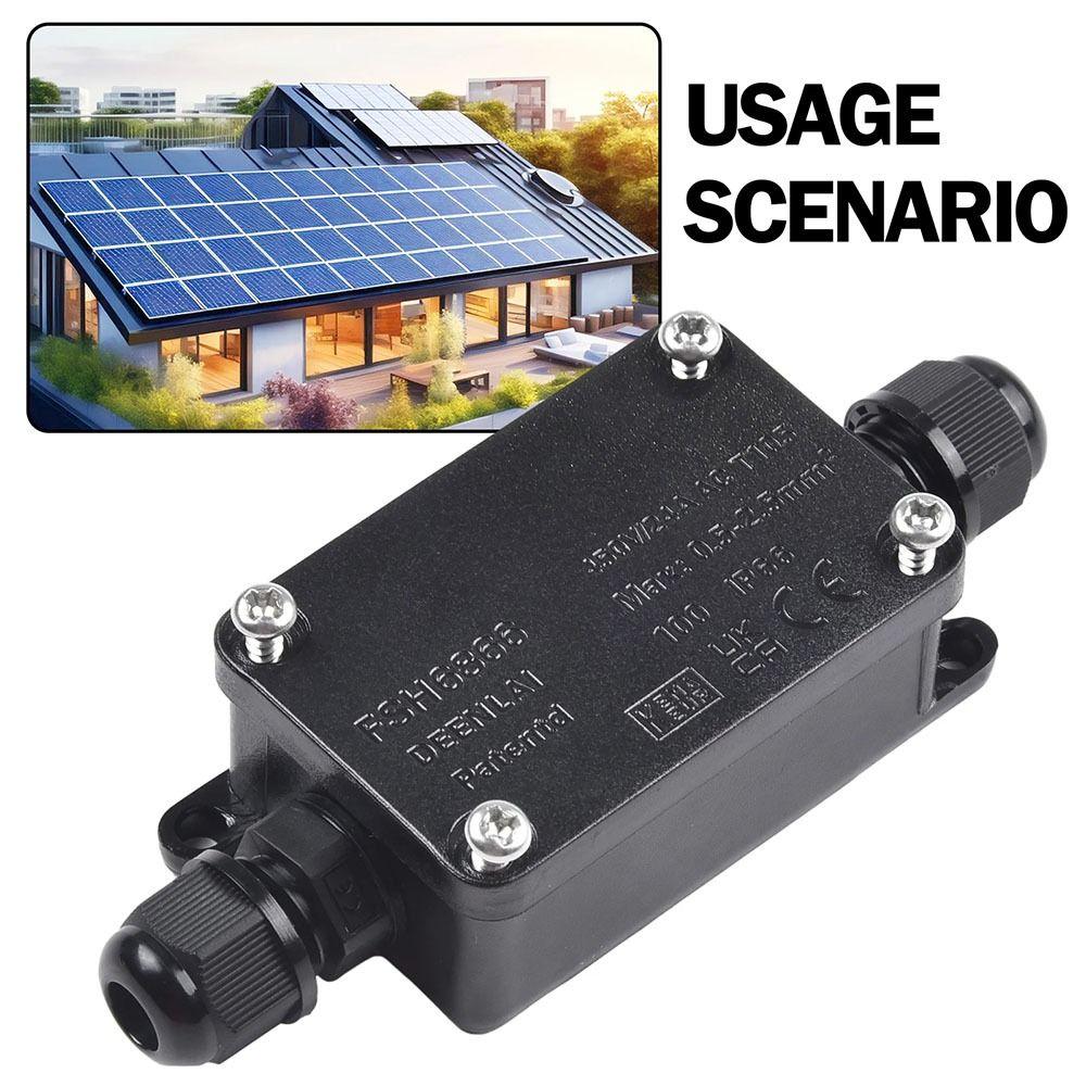 1Pcs With Terminal Waterproof Junction Box IP66 450V Electrical Cable Wire Connector Plastic 2 Way Cable Wire Case for Led Light