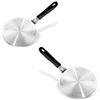 Stainless Steel Heat Diffuser Plate Induction Adapter with Removable Handle Cooking Utensil Accessory Suitable for Stove