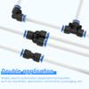 40PCS Pneumatic Accessories Kit Fittings Splitter, Elbow, Tee Straight Pipe 1/4 Inch Connector Suitable for Pneumatic Machinery