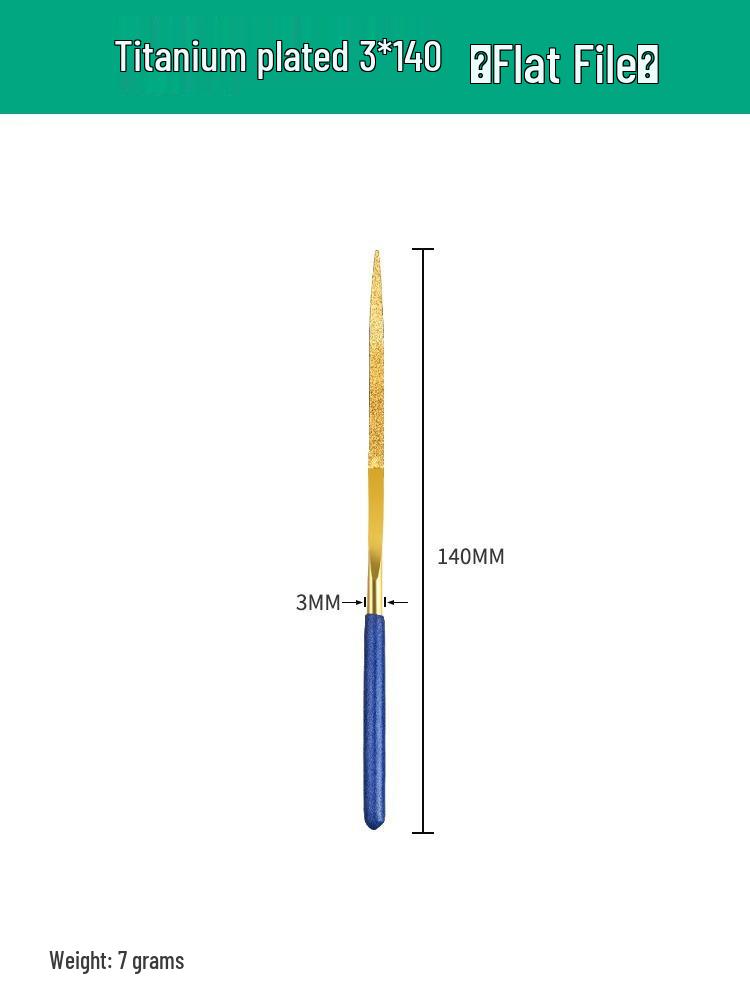 Diamantfeilen mit Titanbeschichtung, Legierungsraspel-Set für Metall- & Jadeschleifen