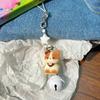 Bag Pendant Resin Star Cat Design Keychain with Bell Sound Mobile Phone Lanyard Stress Relief Hanging Buckle Lightweight Bag Hanger