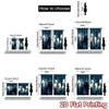 Flat Printing Curtains Without Rod Halloween Night Cat Ghosts Women Is Day Festival Creative Set Of 2 Made Polyester