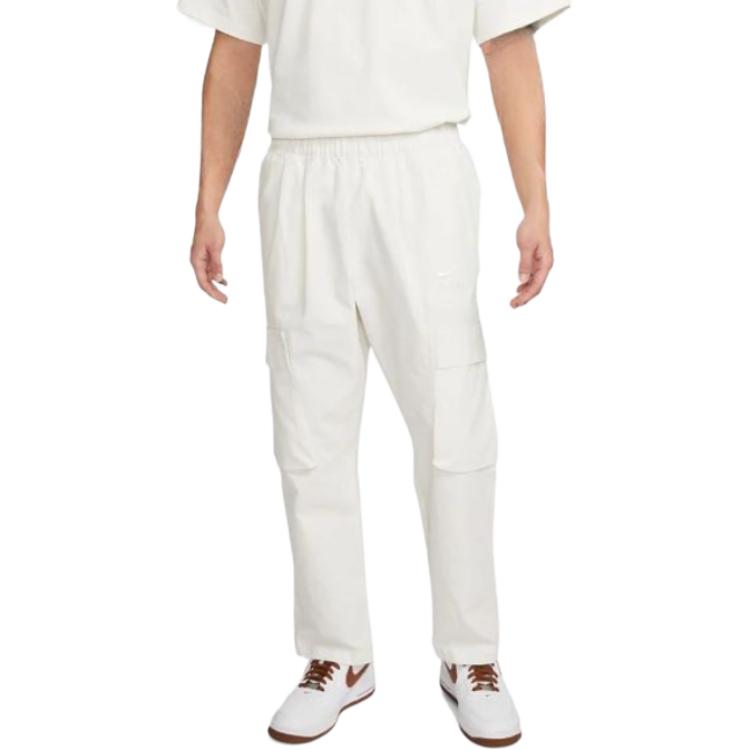 

Nike Solid Color Elastic Waist Cargo Pants Men Bottoms White DX8053-133 XXL