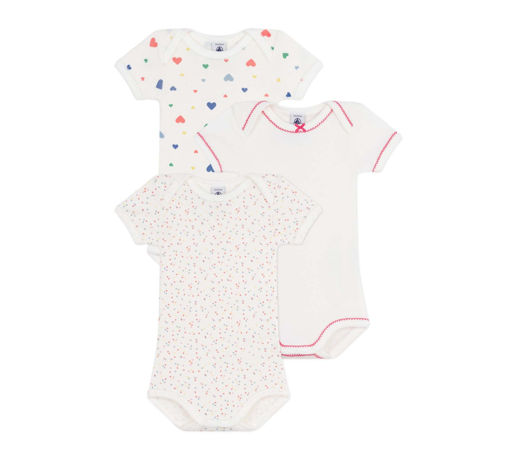

Petit Bateau Short Sleeve Bodysuit Set A0E8K Multicolor 12 74cm (3-Piece Set) 1, Months,