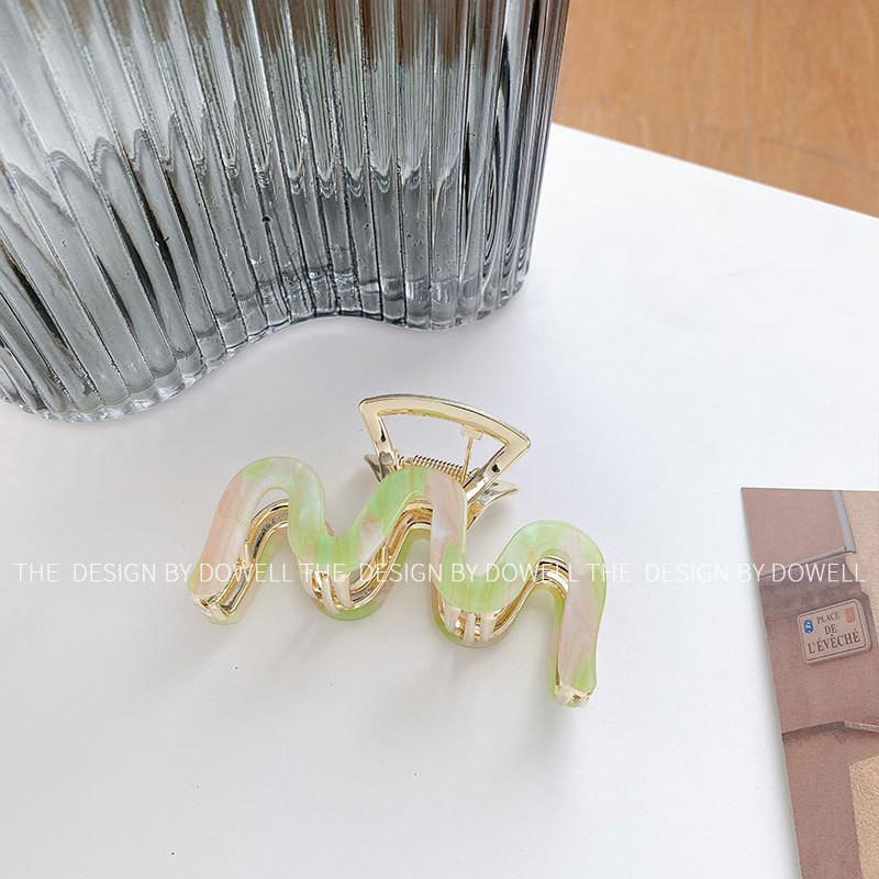 Chic Korean Style Acetate Hair Claw Clip For Women Perfect For Elegant Updos Apricot8.5cm