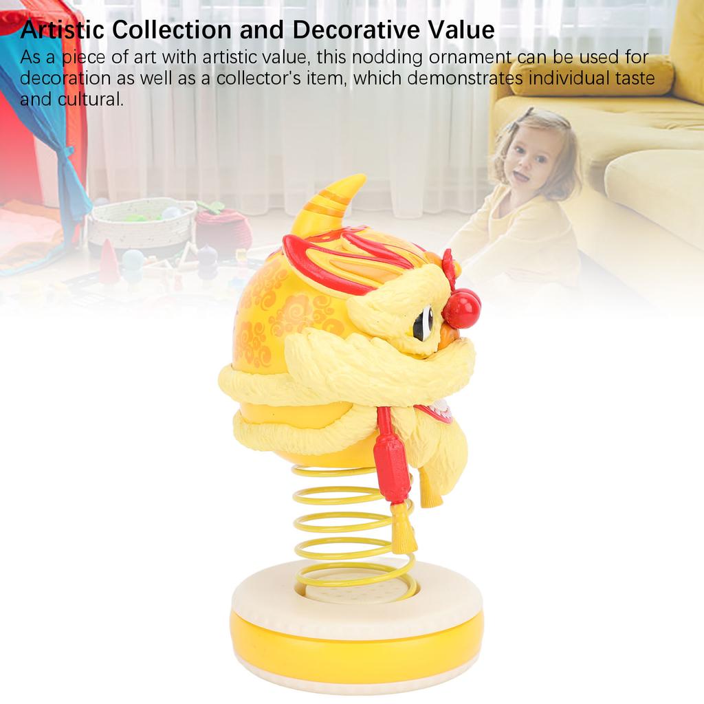 Lion Dance Decoration Innovative Spring Lion Dance Nodding Ornament Handicraft Lion Dance Figurine for Car