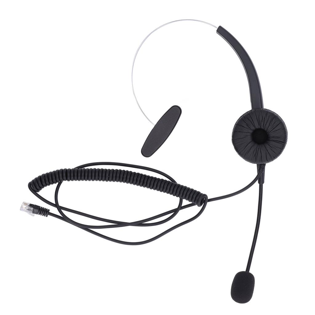 RJ9 Headset Noise Reduction Ergonomic Adjustable Volume Control Computer Headset for Online Classes