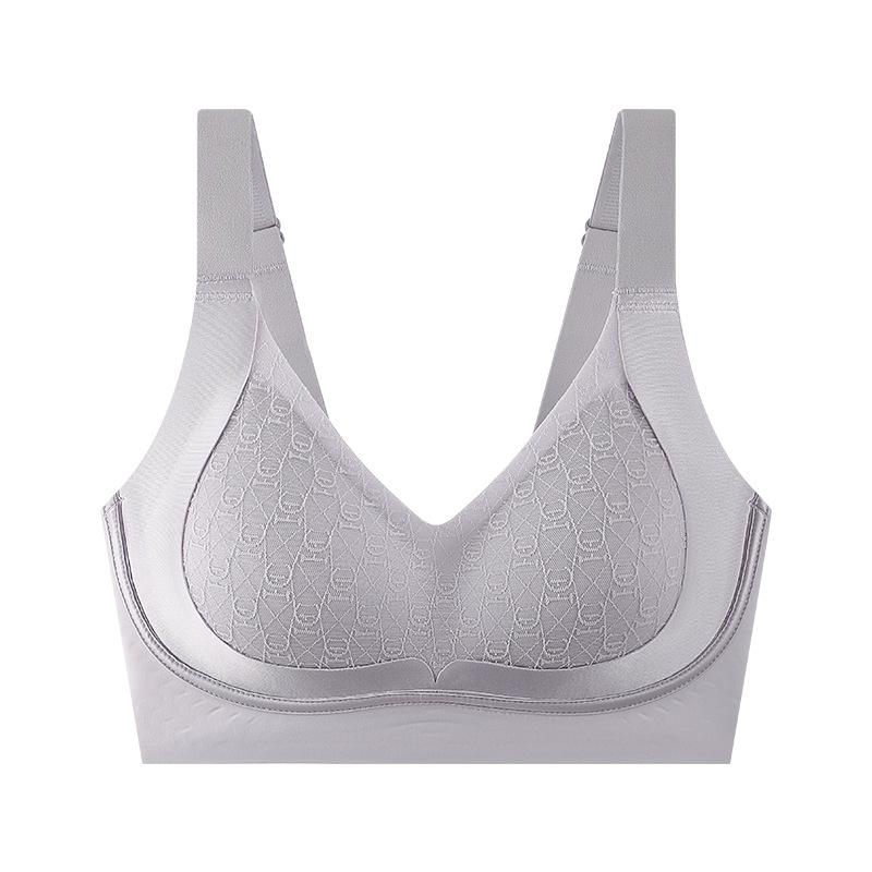 Fat MM big chest, small anti-expansion, no steel ring, pull-up support, secondary breasts, lace seamless bra, large size.