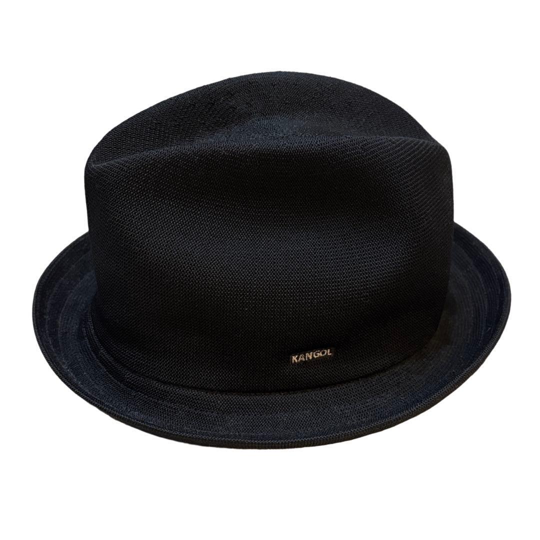 Used Kangol Tropic Player Black L Size Folded Hat Hat