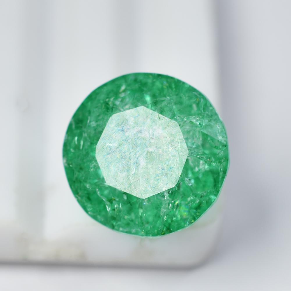 

Natural Green Emerald 20.55ct Round Cut Top Quality Certified Loose Gemstone 14.3 mm approx. зелений