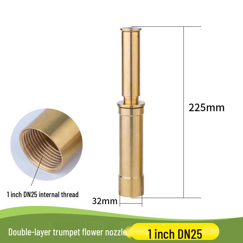 Copper Dual-Layer Music Fountain Nozzle for Garden and Hotel Landscapes