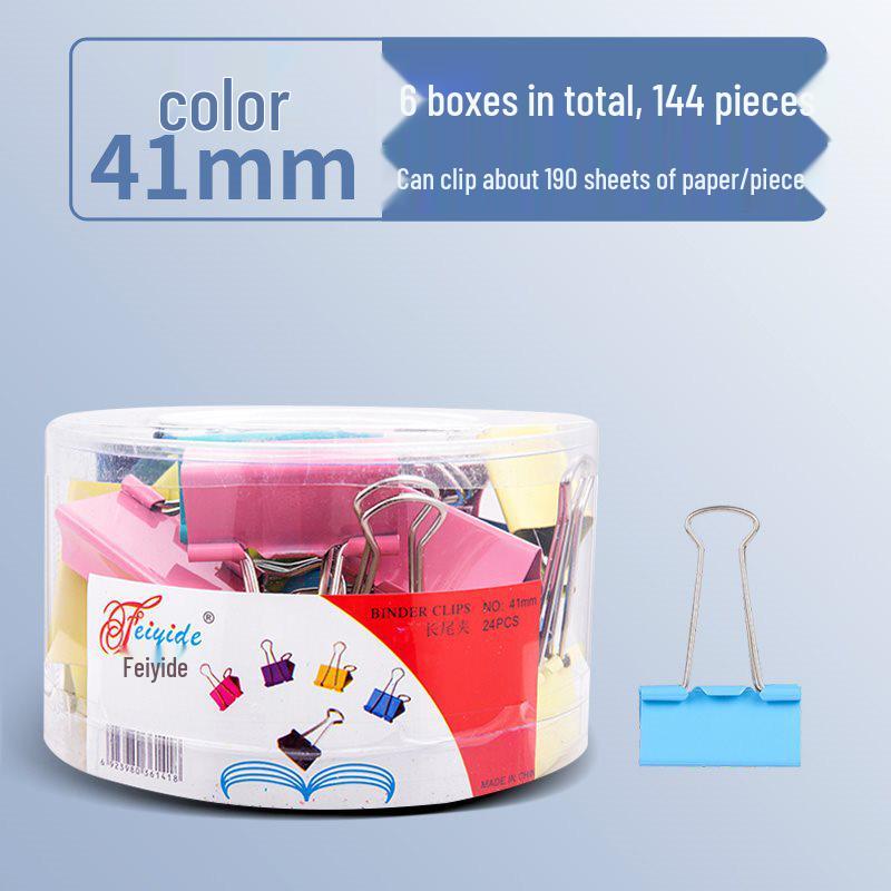 Mixed Pack of Colored Bulldog Clips - Large, Medium, and Small Paper Clips for Documents and Books