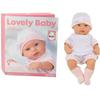 Leantoys Doll Baby In a White Pajama with a Hat, Blanket, and Pillow