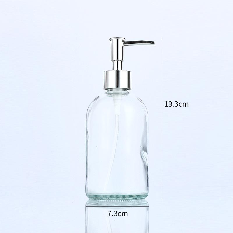 

Frosted Glass Dispenser Bottle - Large Capacity for Sanitizer, Lotion, or Shower Gel