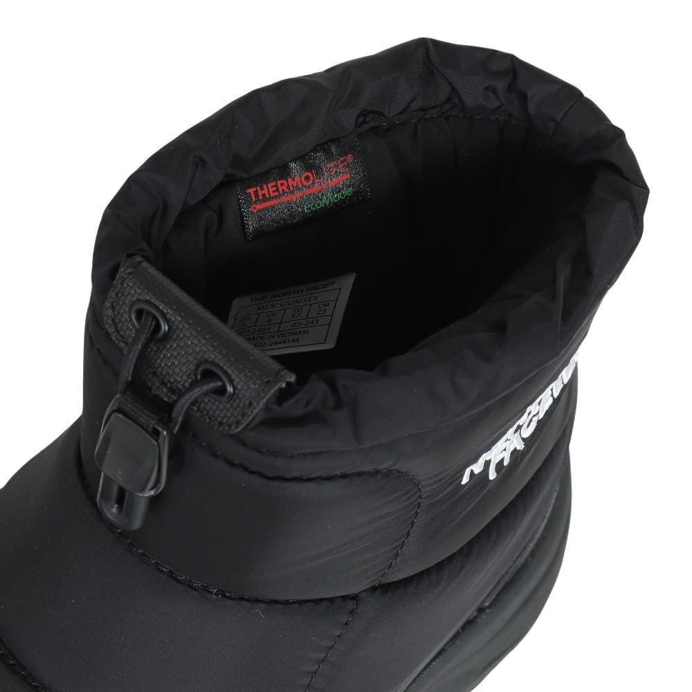 The North Face Nuptse Bootie WP Logo Short ARCTIC GRIP TNF Size 9 Black/TNF White,
