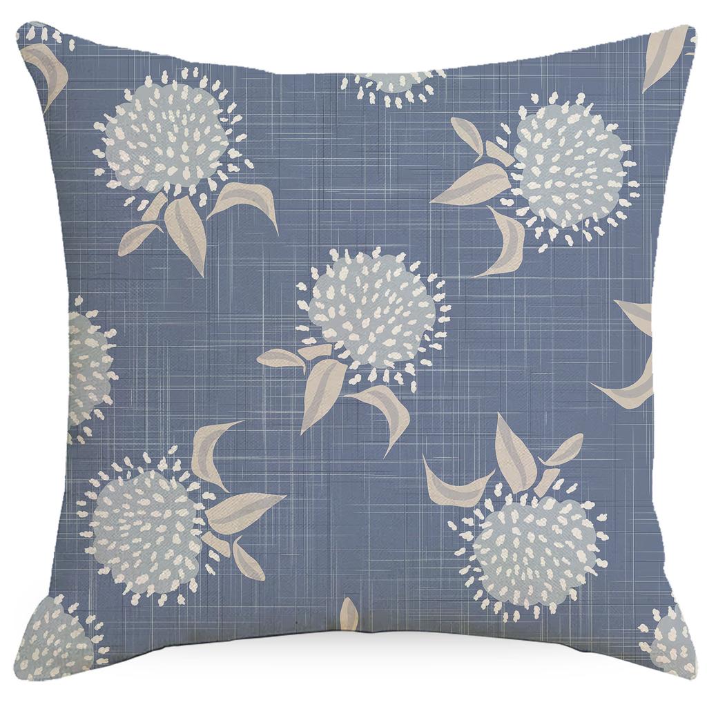 Kissenbezug mit geometrischem Blumen- und Pflanzenmuster im chinesischen Stil, Wohnzimmer, Sofa, Kissenbezug im neuen chinesischen Stil