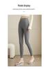 Petite Women's Ribbed Cotton Leggings - Spring/Autumn, High Elasticity, Grey