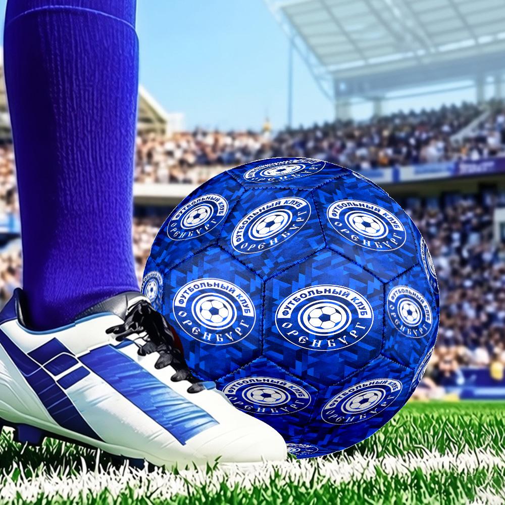 Soccer Club Emblem Design Printed Size 5 Soccer Ball - Durable, Machine-stitched, Soft and Comfortable, Suitable for Training and Matches Gift