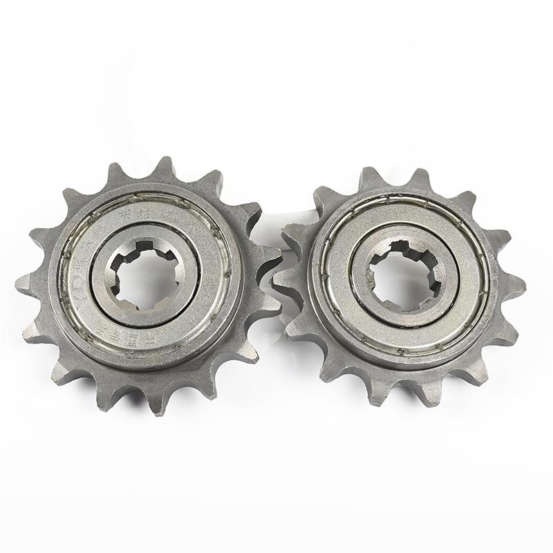 High-quality motorcycle transmission wheel skate wheel, fuel-efficient wheel, 428-15 tooth, 420-14 tooth small sprocket