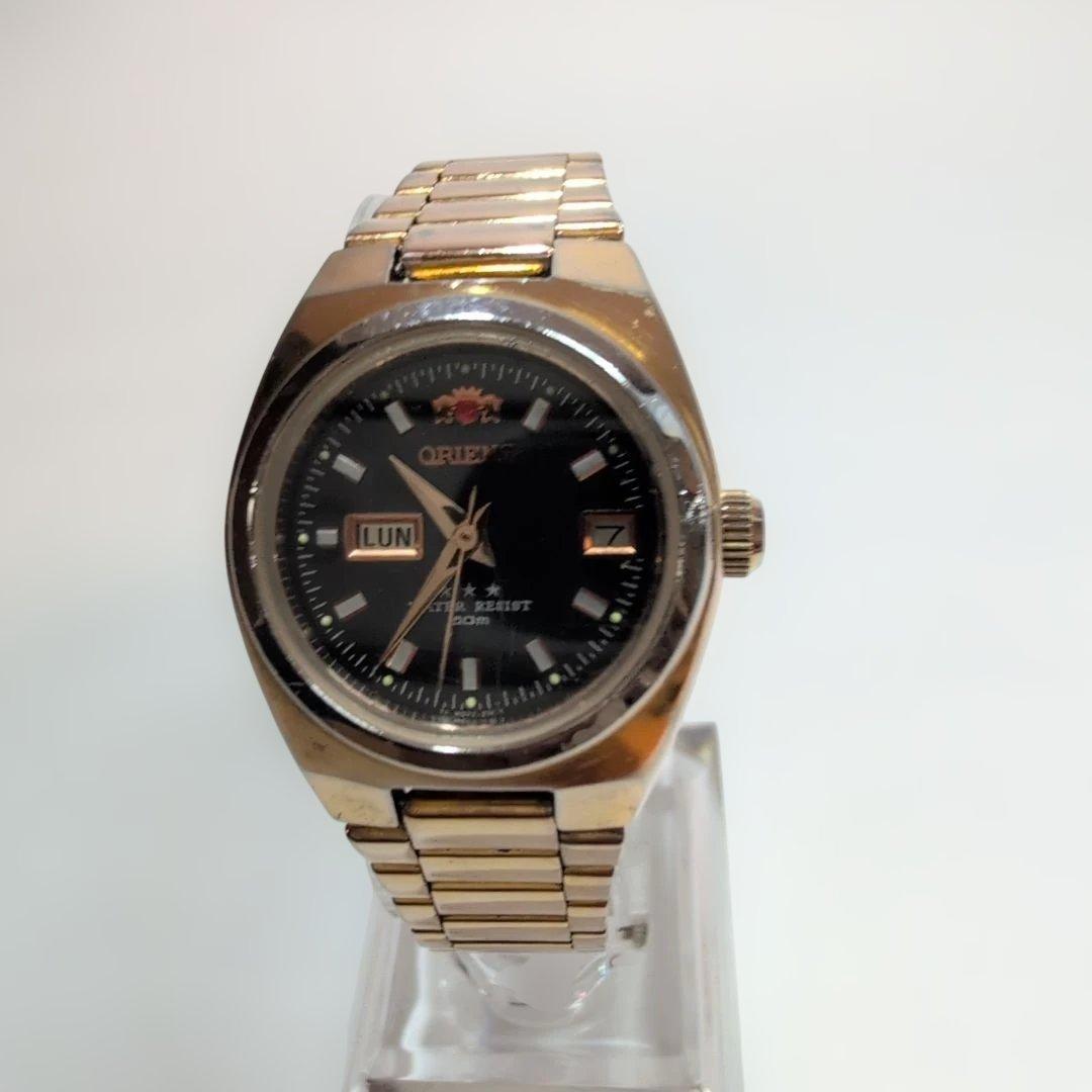 ORIENT automatic three star watch black dial [working item]