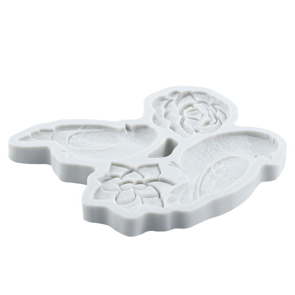 Bird Silicone Molds Flower Fondant Mold Cake Decorating Tools Cupcake Topper Candy Chocolate Gumpaste Mold