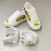 Mini Finger Skateboard Toy Set: Shoes, Knee Pads, Clothing & Blue Harem Pants