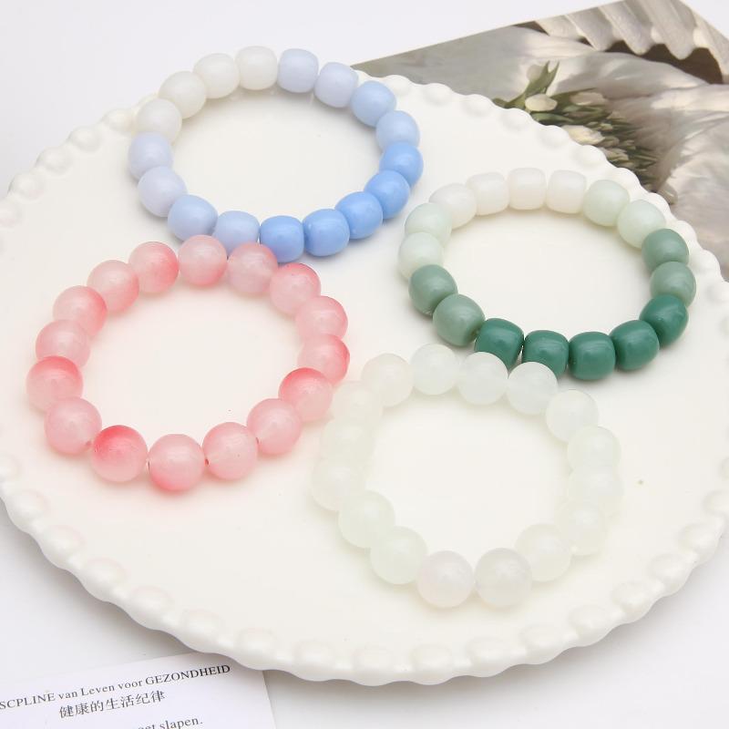 12mm Acrylic Gradient Ice Permeable Bracelet for Women Girl Gift Jewelry Accessories KTJ