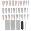 30pcs Fake Nails Women Girls Long Shiny Fashionable Exquisite False Nails Set for Holiday Party 0070‑05