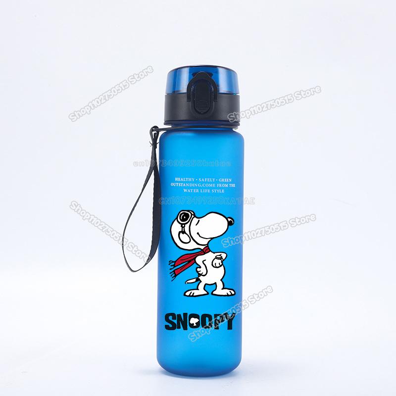 650ml Animation Snoopys Children Water Bottle Boy Girl Outside-Use Sport Straw Mug Animation Design Kids Drink Bottle Leak Proof Polymer Material Jugs
