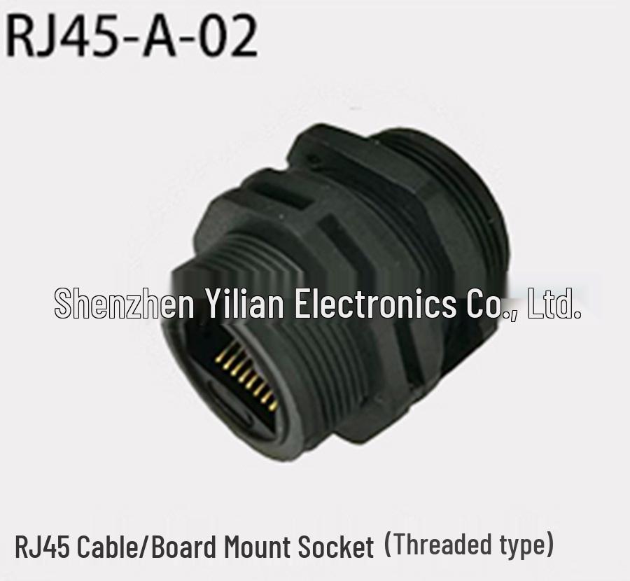 Waterproof RJ45 Connector Plug CAT5e/CAT6a Gigabit IP67/IP68 Front/Rear Panel Mount