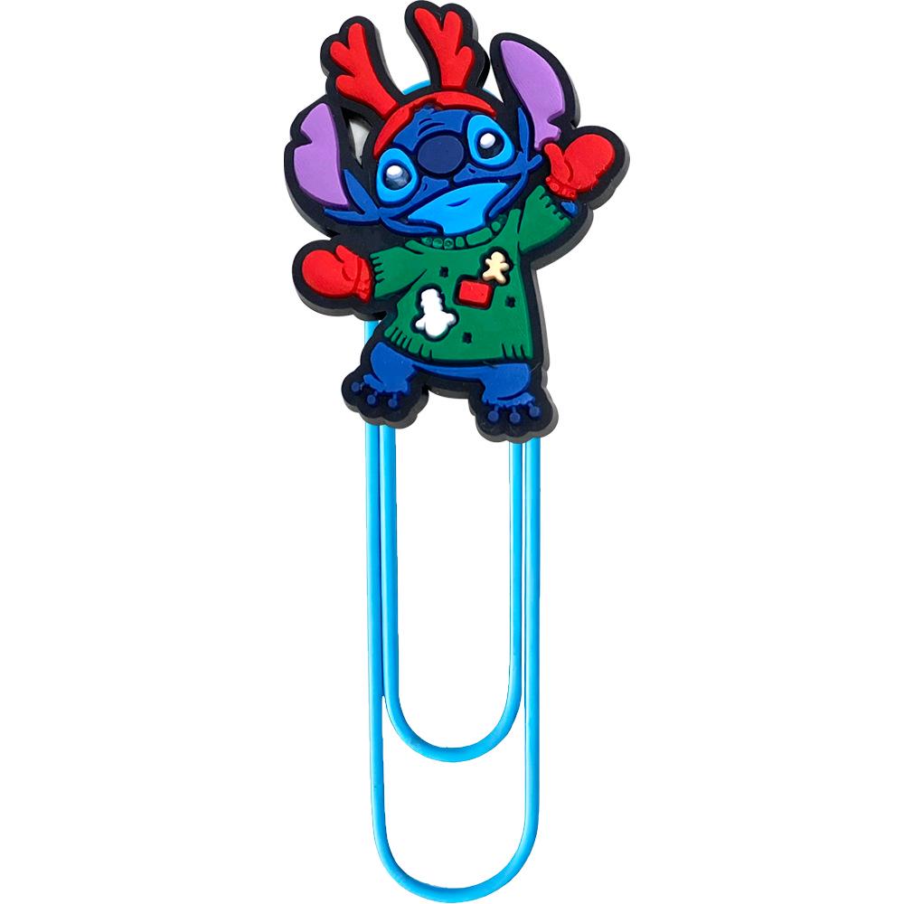 Christmas Stitch PVC Cartoon U-Shaped Paperclip Bookmark (Large)