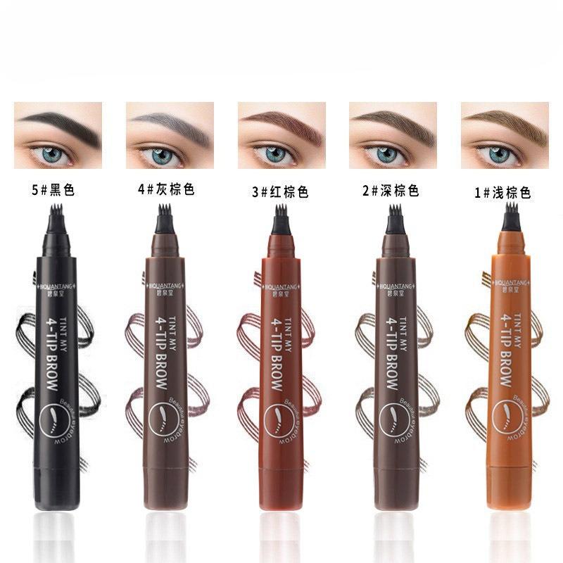 Wild Simulation Four Fork Eyebrow Pencil, Waterproof, Sweat Resistant, Long-Lasting And Non Smudging Forked Liquid Eyebrow Pencil