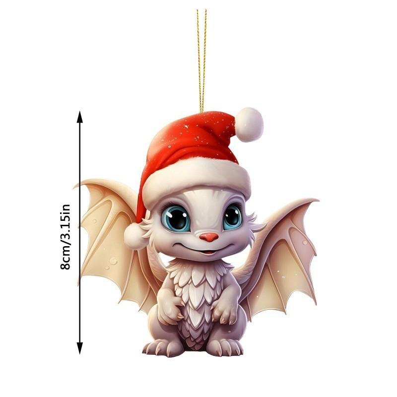 

Cartoon Delightful Acrylic Dragon Baby Dangle Ornament For Holiday Decor Tree 11