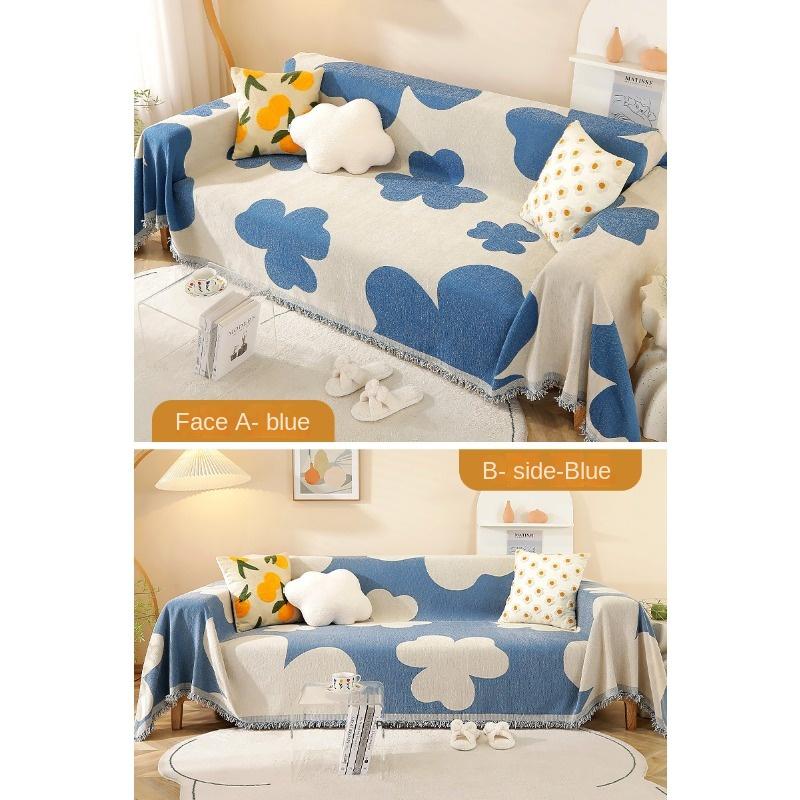 Nordic Style Sofa Cover Cloth Ins Style Full-Cover Sofa Cushion Simple Modern Sofa Cover Four Seasons Universal Sofa Cover Cover