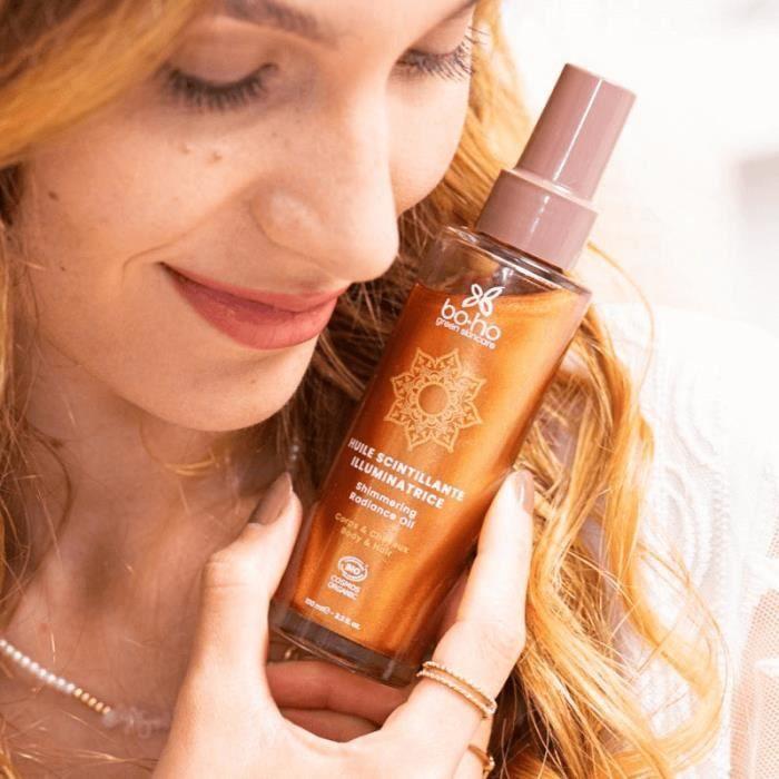 Huile Scintillante - BO.HO GREEN MAKE-UP - 100ml - Bio - Vegan - Certifié Cosmos Organic