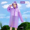 Dingqing Children's Outdoor Disposable Raincoat, Waterproof, Thickened, Hooded, Portable, Extended Length, White Rain Poncho, Storm-Proof