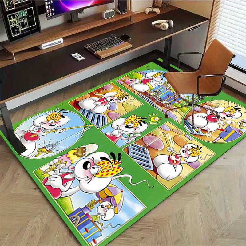 1pc Rabbit Adventure Carpet for Playroom Bedroom Living Room Sofa Home Decor,kids Game Area Rug Non-slip Floor Mat Y72346