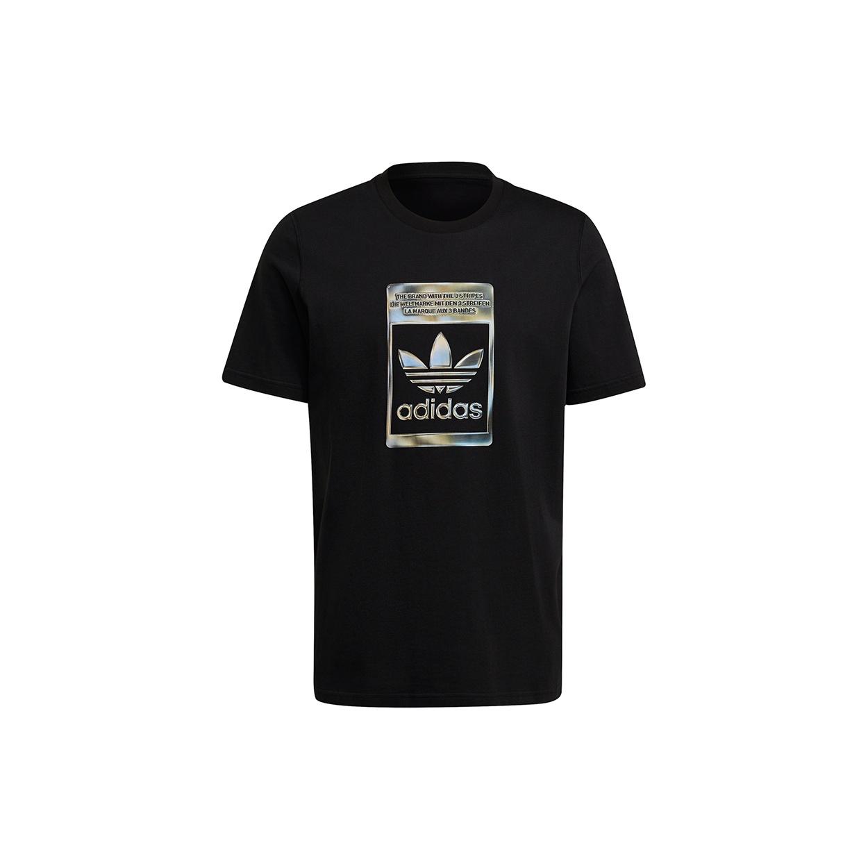 adidas originals Camo Infill Tee Logo Sports Short Sleeve Men s Black/Multi-Color H13502 M