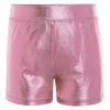Pantaloncini Corti Metallizzati Lucidi con Elastico in Vita per Ragazze, da Palco, Competizione, Danza