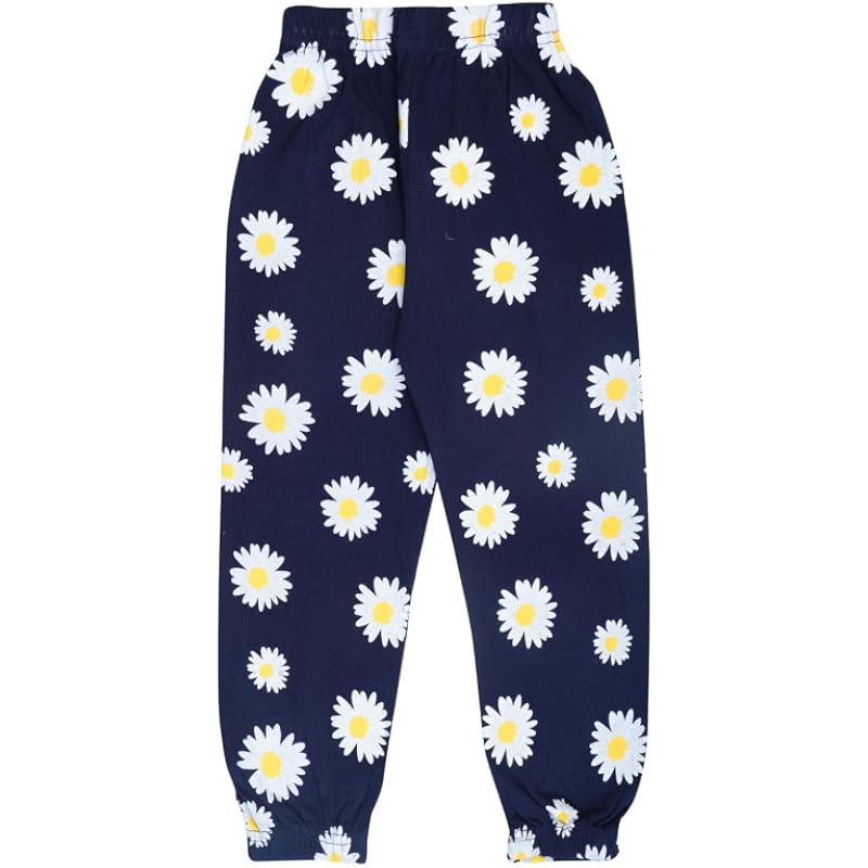 T2F Girl's Regular Fit Track Pants (GLSTRK05_Multicolor 4_11-12 Years)