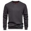 Autumn New Long-sleeved Solid Color Sweatshirt Trendy Men's Loose Solid Color Round Neck Casual Sweatshirt