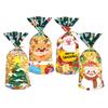 50PCS Cartoon Santa Clause Deer Christmas Gift Bag Mixed Pattern Packaging Bag  New Year
