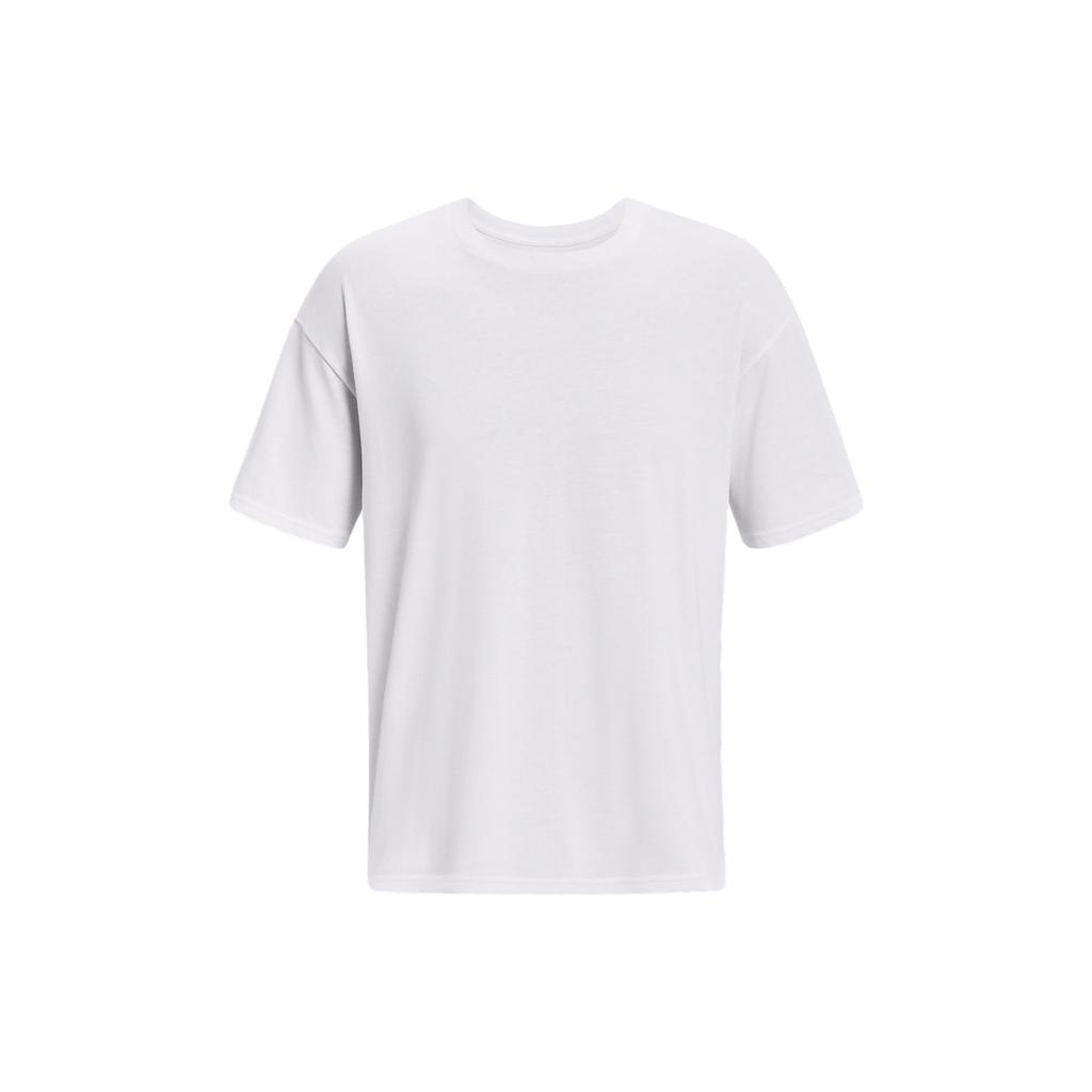 Under Armour T Shirts Men's White Crew Neck Moderate Straight Fit 1384037-100