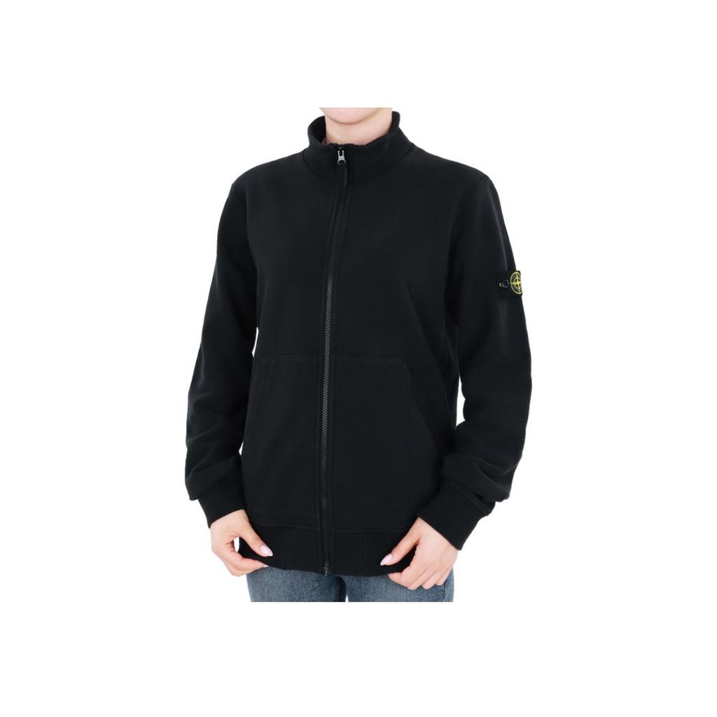 STONE ISLAND Jacket Kids Solid Color Zipper Logo Long Sleeve Kids Jackets Black 791661120-V0029