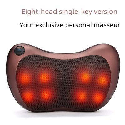 Electric Massage Pillow for Neck and Shoulders - 8-Head Kneading Massager for Home and Car Use